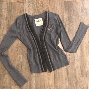 Hollister cardigan gray sweater size small